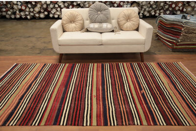 Bungalow Rose Vegetable Dye Kilim Turkish Area Rug 5x9