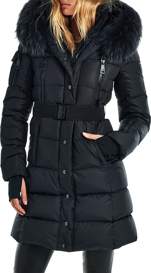 SAM. Infinity Down Coat with Shearling Trimmed Hood