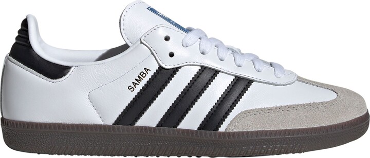 adidas Women's Samba OG Shoes, Size 5, White/Black/White