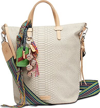 Consuela Thunderbird Snake Embossed Sling Crossbody Tote Bag