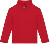 Thumbnail for your product : Dolce & Gabbana Children Embroidered Logo Roll-Neck Top