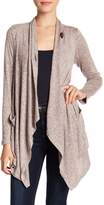Thumbnail for your product : Bobeau One Button Marled Knit Cardigan (Petite)