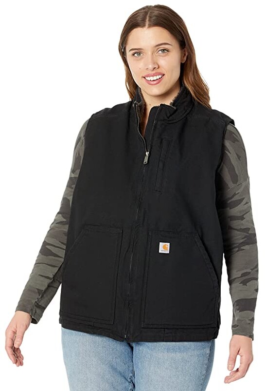 Carhartt Plus Size OV277 Sherpa Lined Mock Neck Vest - ShopStyle
