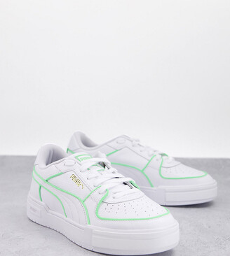 Puma CA Pro logo piping sneakers in white and green exclusive to ASOS -  ShopStyle