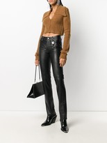 Thumbnail for your product : Helmut Lang Cropped Oversized Collar Knit Cardigan