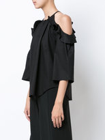 Thumbnail for your product : Rachel Zoe cut-out shoulders frilled blouse