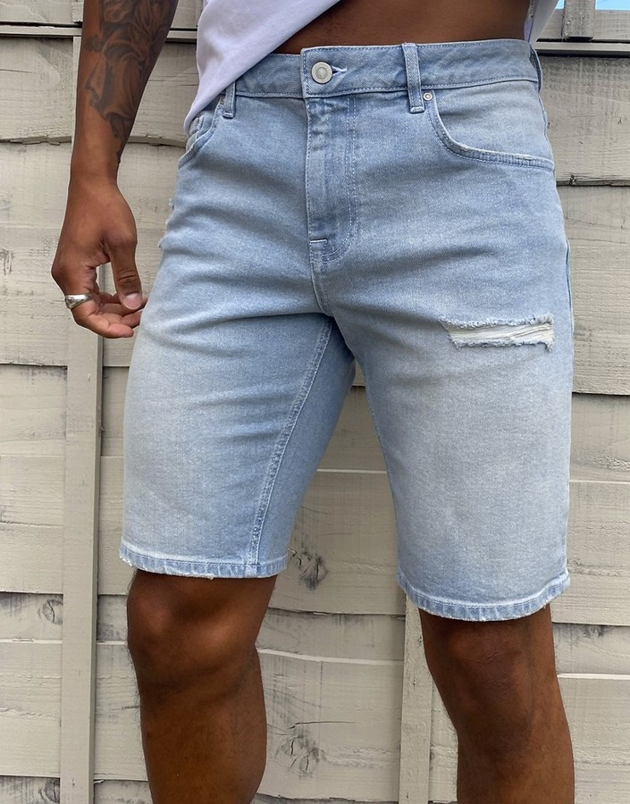 Mens Ripped Denim Shorts | Shop the world's largest collection of fashion |  ShopStyle