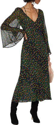 Rixo Linda Open-back Floral-print Silk-chiffon Midi Dress