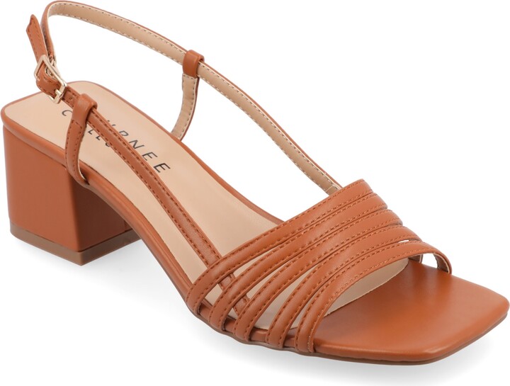 Cognac Sandal Heels ShopStyle