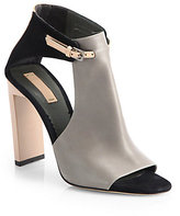 Thumbnail for your product : Reed Krakoff Atlast Leather & Suede Cutout Colorblock Ankle Boots