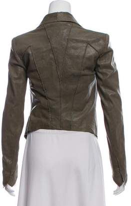 Helmut Lang Crop Leather Jacket