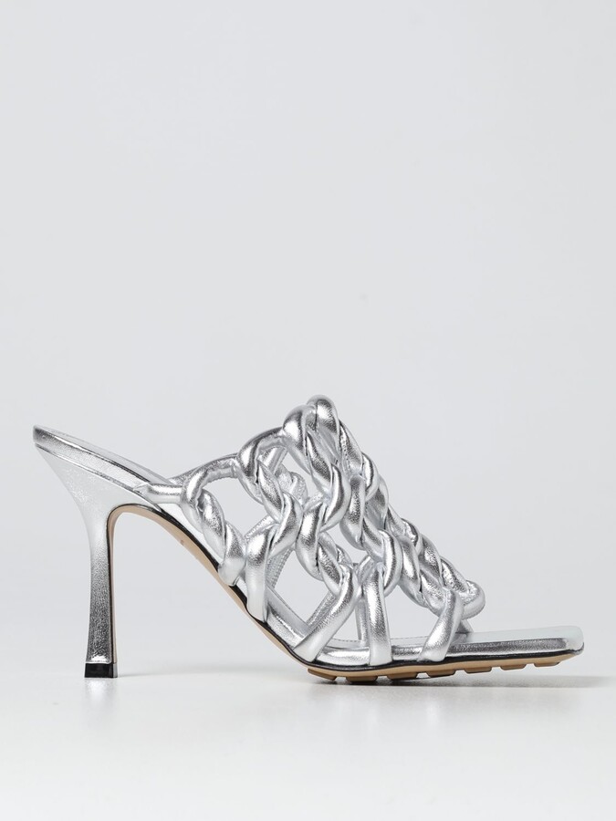 Silver Wedge Sandals