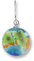 Thumbnail for your product : Zarah Enamel Art Jewelry - Sterling Silver EARTH Charms Earring Pendant on Chain