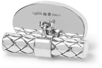 Bottega Veneta Sterling Silver Agate Cufflinks - Men - Silver