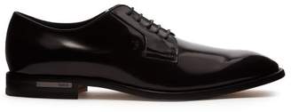 Tod's High Shine Leather Derby Shoes - Mens - Black
