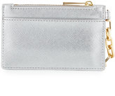 Thumbnail for your product : Tory Burch Robinson Zip Card Key Fob, Silver