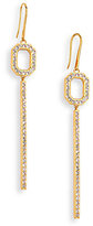 Thumbnail for your product : Elizabeth and James Nyasa Pave White Topaz Linear Drop Earrings