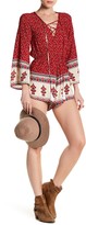 Thumbnail for your product : Reverse Lace-Up Print Romper