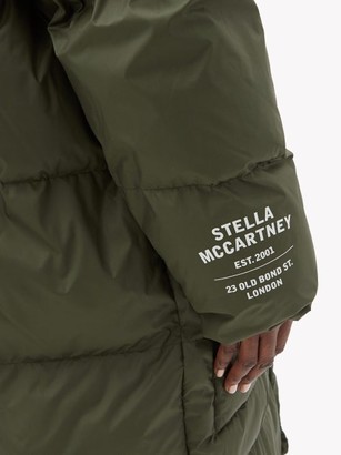 Stella McCartney Erve Logo-printed Hooded Padded Coat - Khaki