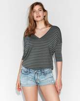 Thumbnail for your product : Express Low Rise Rolled Hem Ripped Stretch Denim Shorts