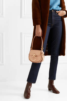 Chloé Tess Small Leather And Suede Shoulder Bag - Sand