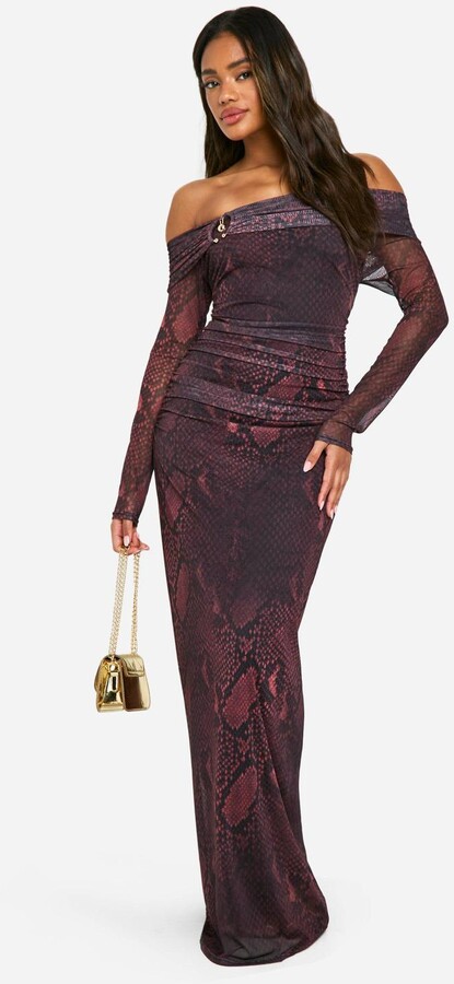 boohoo Boutique Lace Metallic Maxi Dress ShopStyle