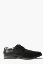 Thumbnail for your product : boohoo Black Textured Brogues With Perforated Detail