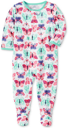Carter's 1-Pc. Butterfly-Print Footed Pajamas, Baby Girls (0-24 months)