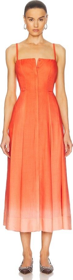 Gabriela Hearst Magritte Dress in Orange