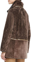 Thumbnail for your product : Escada Fur Jacket with Zip-Off Bottom, Pine