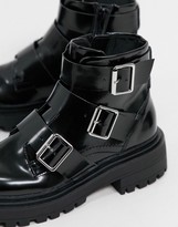 Thumbnail for your product : ASOS DESIGN Awaken biker boots in black