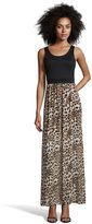 Thumbnail for your product : Wyatt black stretch animal printed sleeveless maxi dress