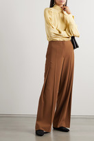 Thumbnail for your product : The Row Alexa Wool-twill Pants - Brown