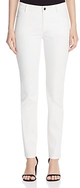 Lafayette 148 New York Thompson Waxed Slim Jeans in White
