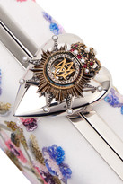 Thumbnail for your product : Alexander McQueen Heart Embellished Embroidered Satin Clutch - Ivory
