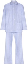 Thumbnail for your product : Derek Rose Arran vertical-stripe pajamas