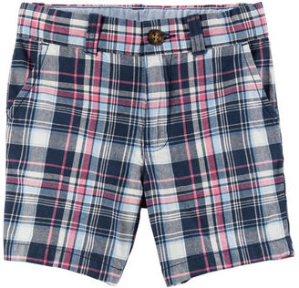 Carter's Plaid Flat-Front Twill Shorts