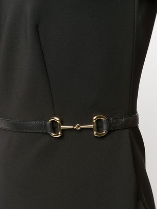 Gucci Horsebit detail belted dress