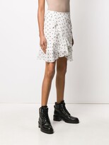Thumbnail for your product : Balmain Polka-Dot Ruffled Mini Skirt