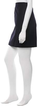 Bouchra Jarrar Wool Knee-Length Skirt w/ Tags Navy Wool Knee-Length Skirt w/ Tags