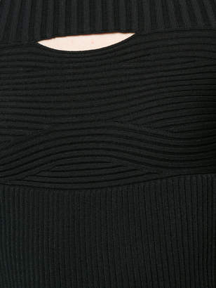 Cushnie cut-out detail ribbed top