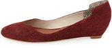 Thumbnail for your product : Matt Bernson Croc-Embossed Notched Ballet Flat, Burgundy