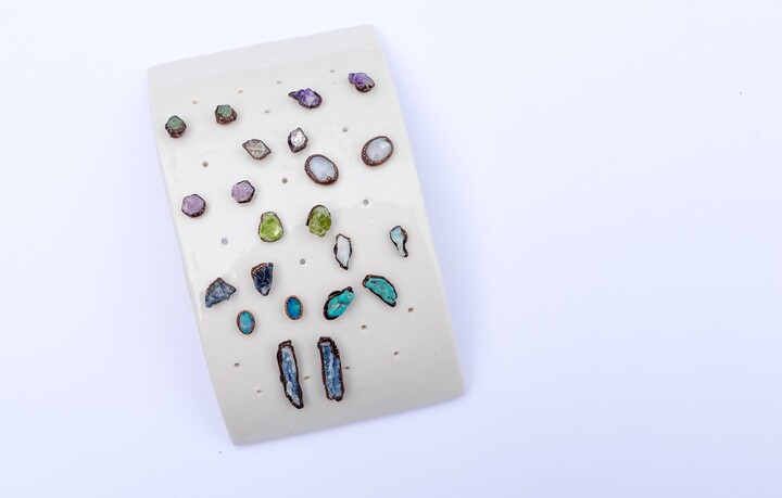 Etsy Birthstone Stud Earrings | Raw Studs