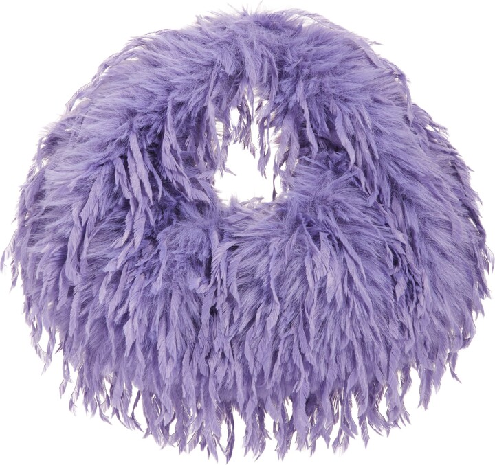 Naked Wardrobe Micro Mini Faux Feather Handbag