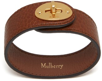Mulberry Bayswater Leather Bracelet Black Small Classic Grain