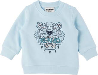 Kenzo Baby Blue Paris Embroidered Sweatshirt