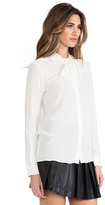 Thumbnail for your product : Rachel Zoe Ricky Neck Tie Blouse