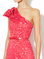 Thumbnail for your product : Marchesa Corded Laser-Cut Lace Dress