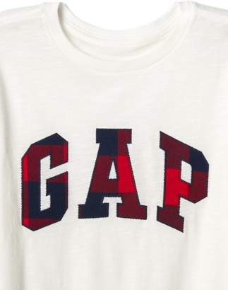 Gap Buffalo plaid logo tee