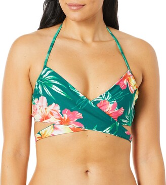 Coco Rave Women's Halter Bikini Top Swimsuit with Wrap Detail